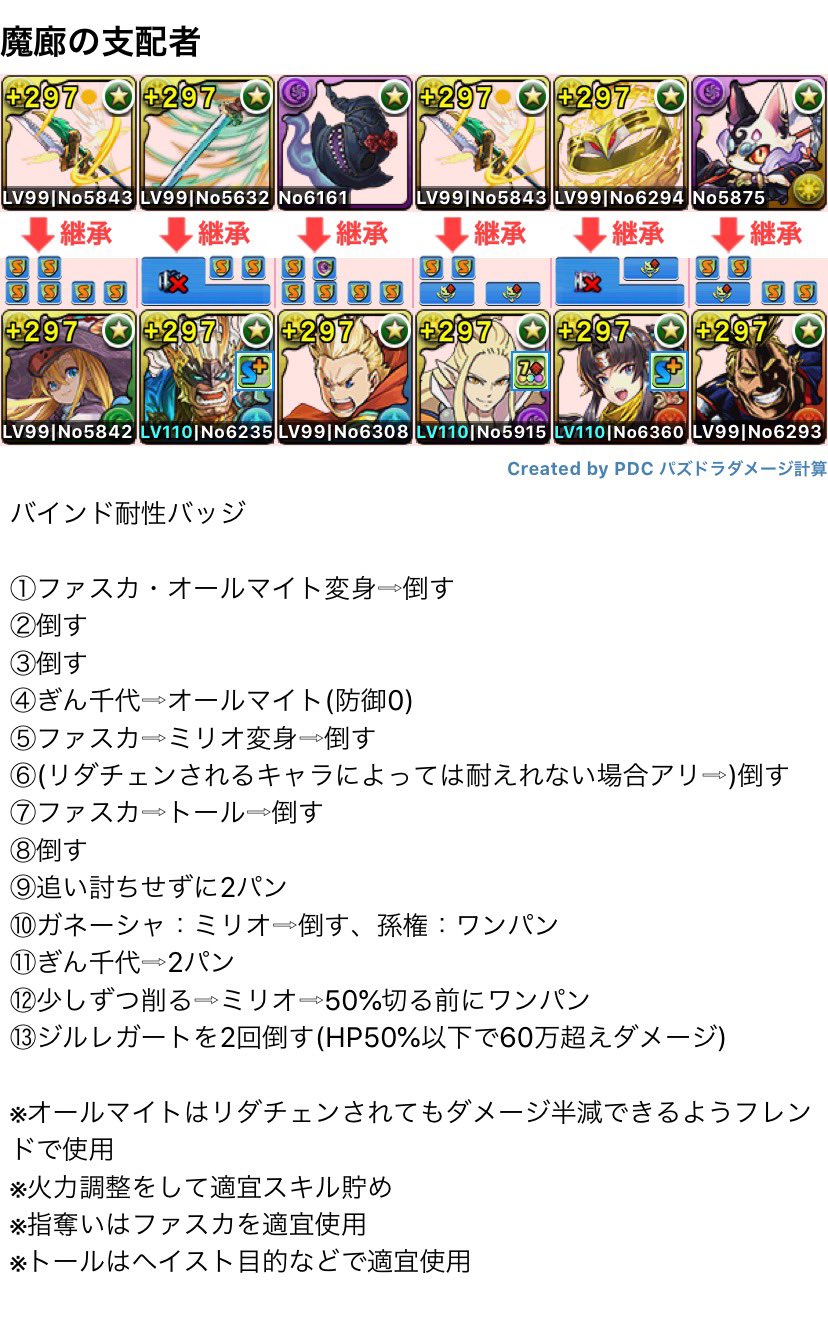 ありす ボーダー予想 パズドラ 魔廊の支配者 ネタバレ注意 現状把握できてる限りで クリアした際の立ち回りのpdc作りました とにかくダンジョン把握が大事なので何度も挑んでみてください 最後に クリアした身として 今日中に先着1000名は絶対に