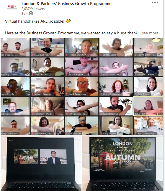 childlearningin's tweet photo. Wow! What a #VirtualHandshake in the London &amp; Partners' Business Growth Programme Autumn Cohort 2020 - First Day Introduction. 

Looking forward to the next three months of learning, growing and connecting!🤝
https://t.co/MahCuNcAU2
#businessgrowth #ChildLearningGroup https://t.co/VjNP5xzjKv
