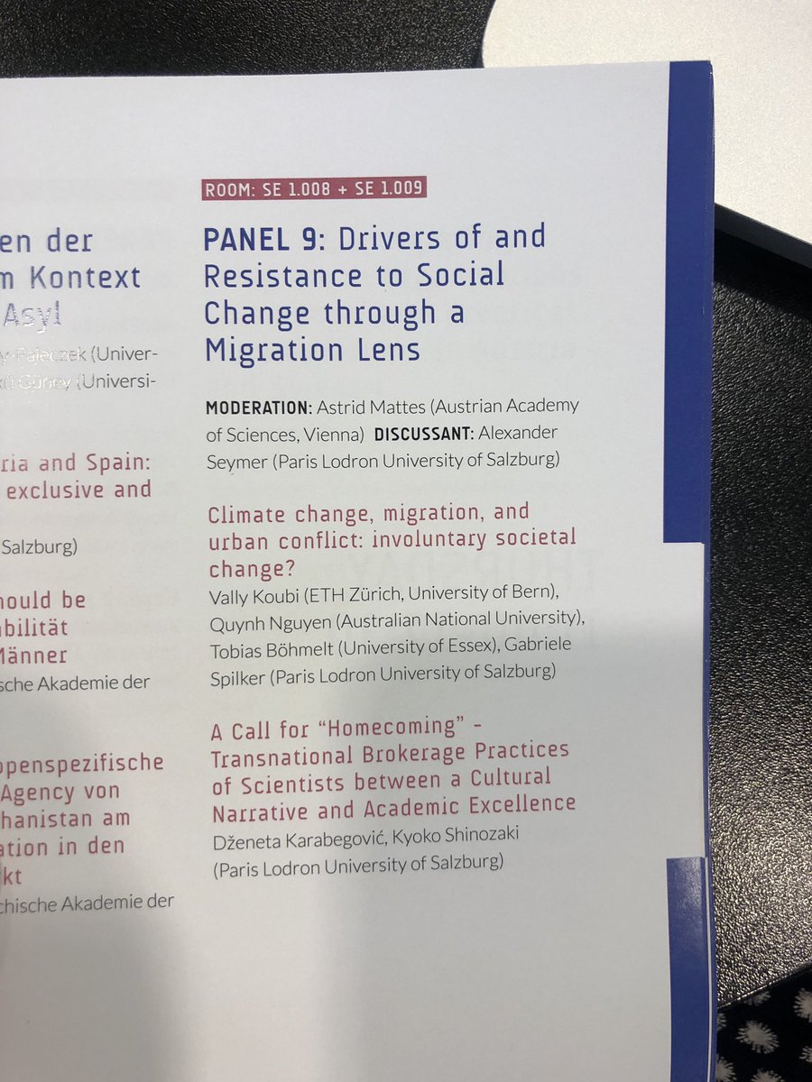 Looking very much forward to this Panel starting shortly w @gabi_spilker! #kmimigration @UniSalzburg Also, @TFreyburg you’re missed!