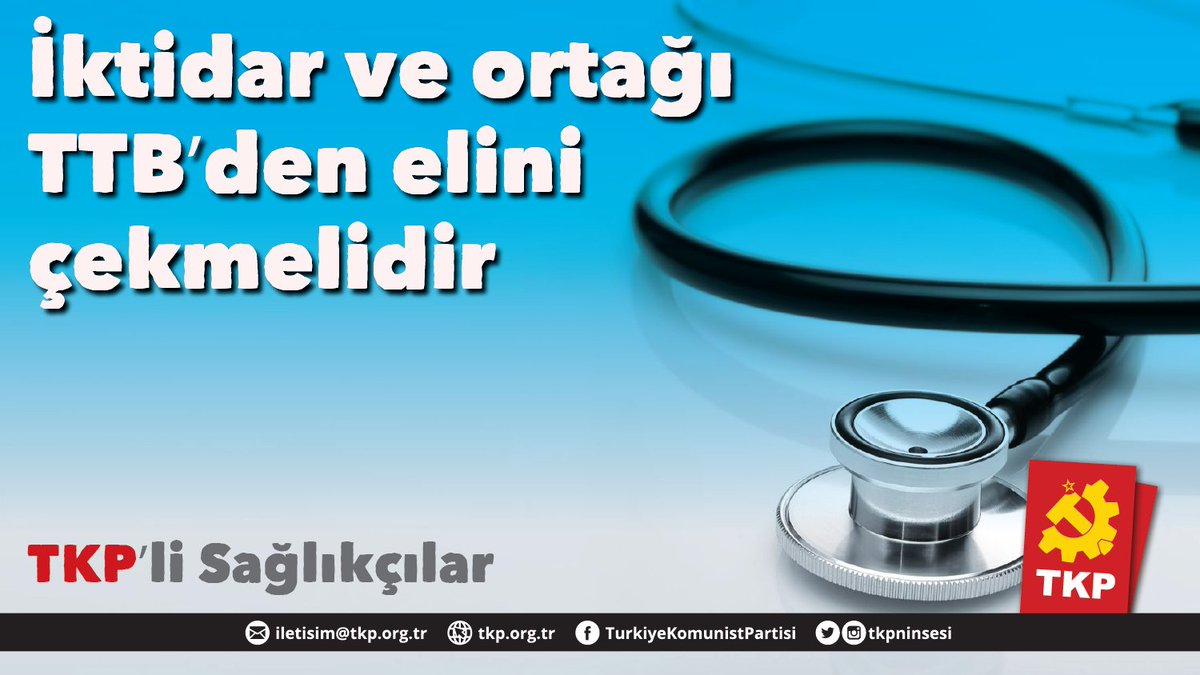 TTB salgın günlerinde yaşamlarını ortaya koyarak halka hizmet veren sağlık emekçilerinin örgütüdür. TKP, TTB'nin yanındadır. Kapanması gereken bir şey varsa o da iktidar ve ortağının çenesidir.
#TTBYalnızDeğildir 
#TabiplerimizinYanındayız
#İyikiTTBvar 

👉tkp.org.tr/tr/aciklamalar…