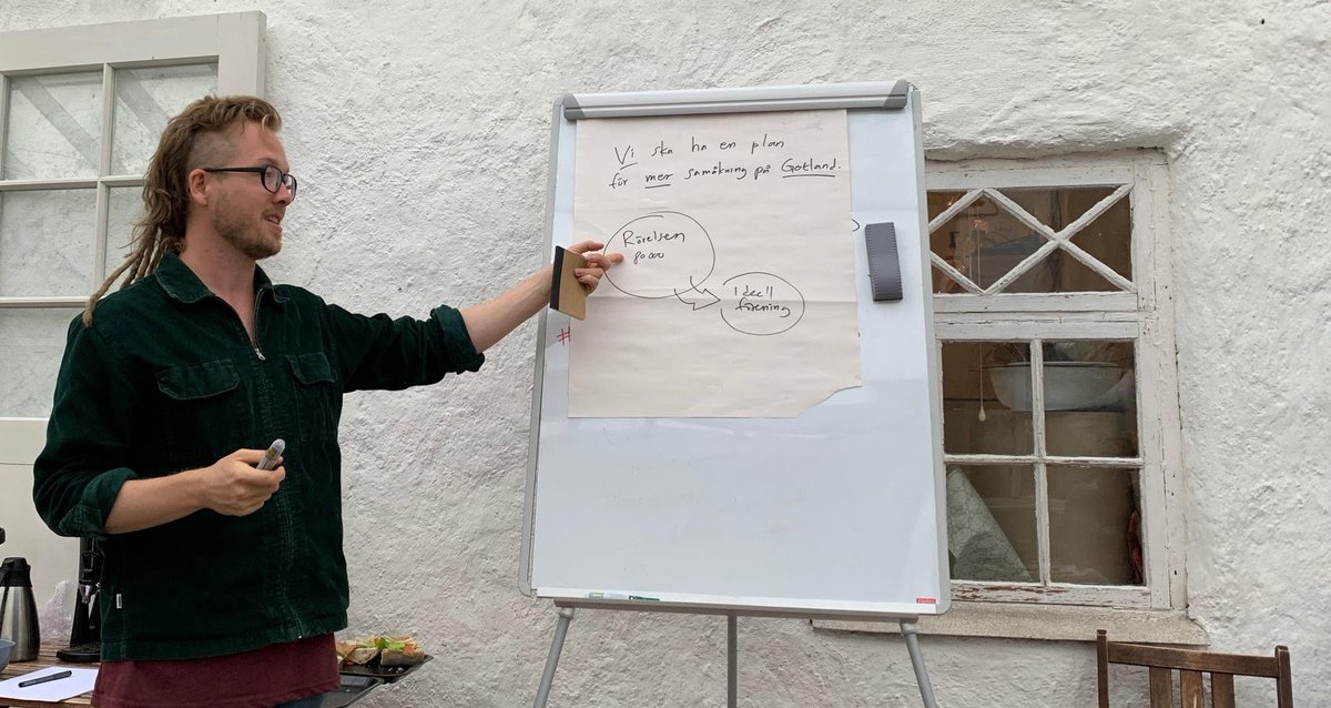 Information, inspiration och handlingskraft blev det igår efter workshop med <a href="/skjutsgruppen/">Skjutsgruppen</a> och Mattias Jägerskog. Tack till <a href="/regiongotland/">Region Gotland</a> #hållabaragotland #körsbärsgården och alla deltagare #samåkning