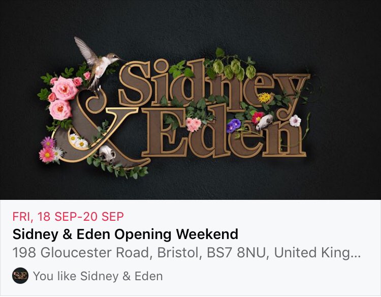 BristolBottleS's tweet image. Our new bar @SidneyAndEden opening! 
20 craft beers on tap!

No need to book, but no groups larger than 6 &amp;amp; someone from each group must complete track &amp;amp; trace (very simple, takes a couple of seconds) for service! 

Opening times:
Fri 17:00-00:30
Sat 11:00-00:30
Sun 11:00-00:30