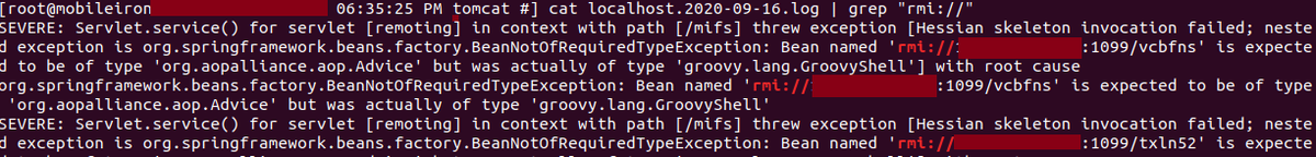 Code from @iamnoooob (github.com/iamnoooob/CVE-…) for CVE-2020-15505 tested against a MobileIron Core version 10.3.0.0-56, IOCs identified in access_log and localhost logs files in /var/log/tomcat. (1/3)