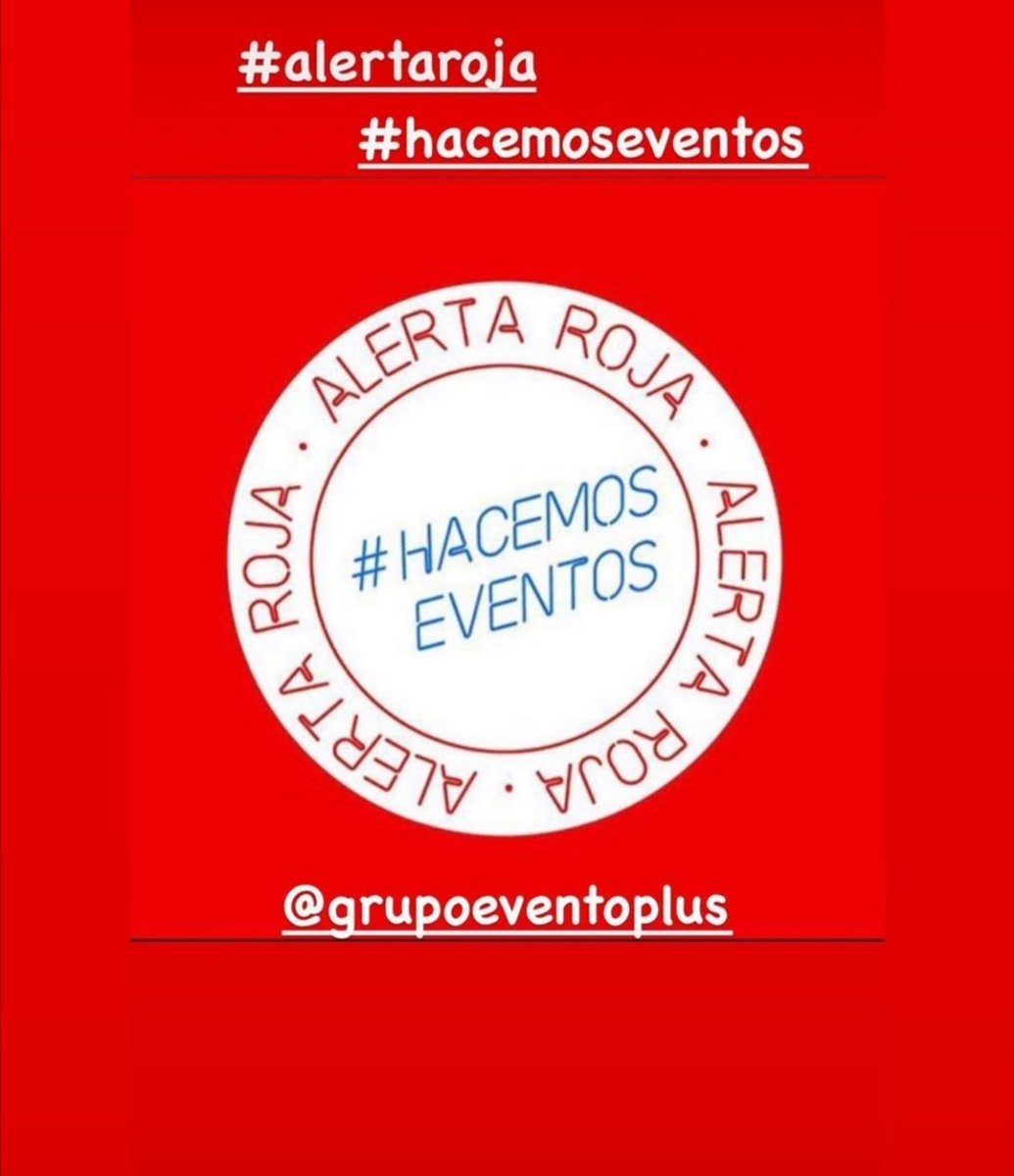CarmeCarmin's tweet photo. Porque todos sumamos. ÚNETE! #AlertaRojaeventos #AlertaRoja #somoseventos @grupoeventoplus https://t.co/dVnvubncND
