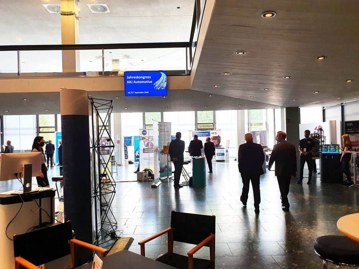 ProGlove's tweet photo. Our ProGlove expert, Sabrina Werner, leading the discussion on how the automotive world can start ramping up again in the current environment at #AKJ Automotive in Germany. 

#automotiveweek #handsfreescanning #manufacturingproductivity https://t.co/dSH25pTOwh
