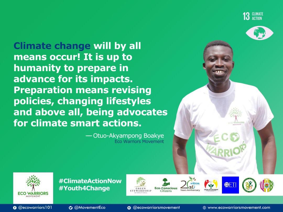 CLIMATE CHANGE CAMPAIGN DAY 4

Just because we will one day die does not mean we should not strive for the best in life to leave inheritance for our children. 
Adapting to climate change involves building resilience to reduce its risks and impacts #ClimateActionNow