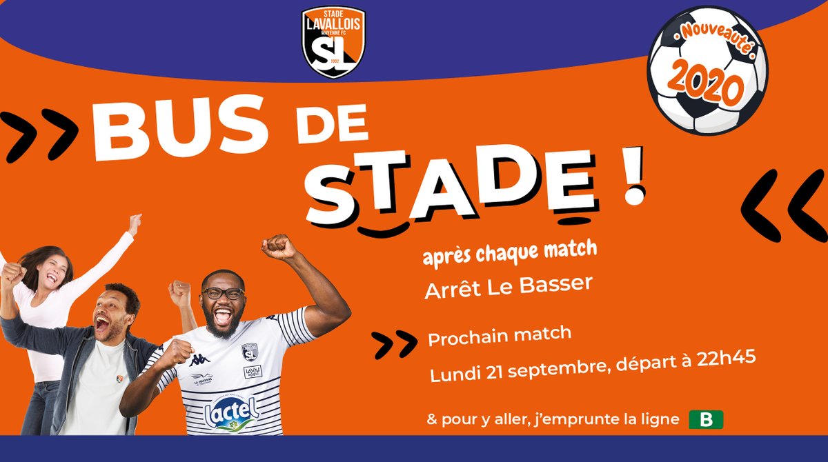 TUL_Actu's tweet image. [BUS DE STADE]

À tous les amateurs(trices) de #foot !⚽️

Supportez le @stadelavallois durant la saison, et rentrez chez vous après les matchs grâce au Bus de Stade !

👉Lancement à l'occasion du prochain match ce lundi 21 septembre 2020.

ℹ️ Plus d'infos eqrcode.co/a/busstade
