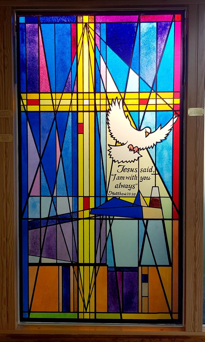 AllSaintsGfd's tweet image. So pleased to show you our wonderful window design, installed yesterday. A perfect reminder that Jesus said "I am with you always"