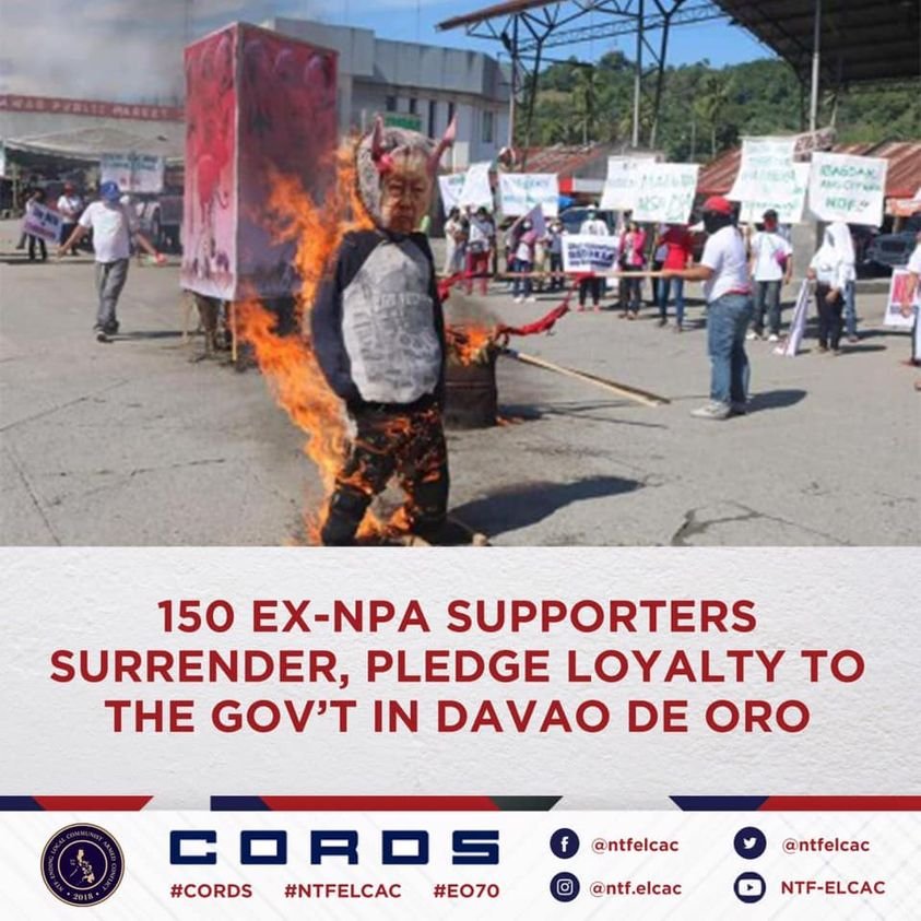 Cloud28Red's tweet photo. Mass surrenderers denounce CPP-NPA. Joma the end is near.
#supportntfelcac
#DefendBadoy
#junkcppnpandf
#junkmakabayanbloc
#junkterrorists
#MakabayanBlocExposed
#YesToAntiTerrorismLaw
#ElagoResign
#BrosasResign
#ZarateResign
#CastroResign https://t.co/En6Qnm1Ffh