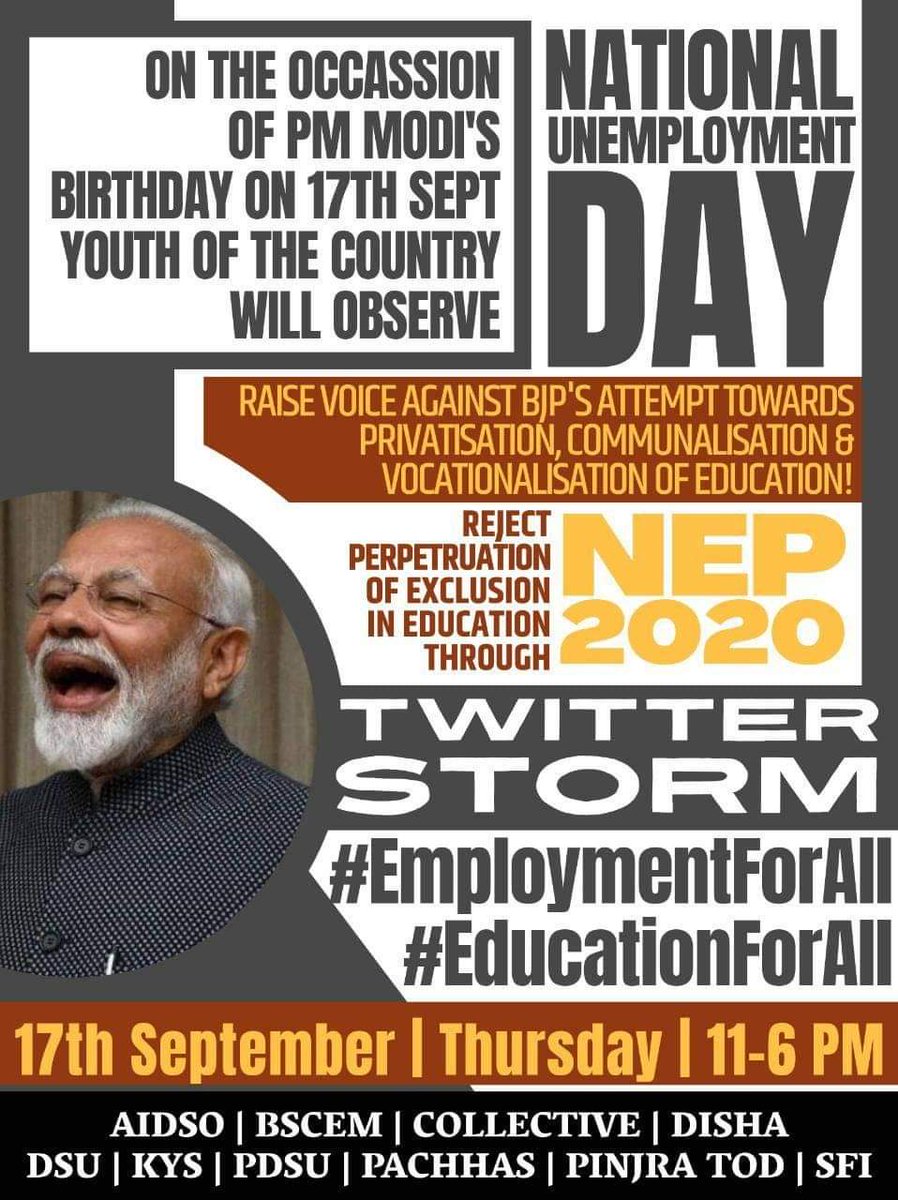 WalkMoni's tweet photo. #EmploymentForAll
#EducationForAll 
#NationalUnemploymentDay
#AIDSO https://t.co/WZim5AabLV
