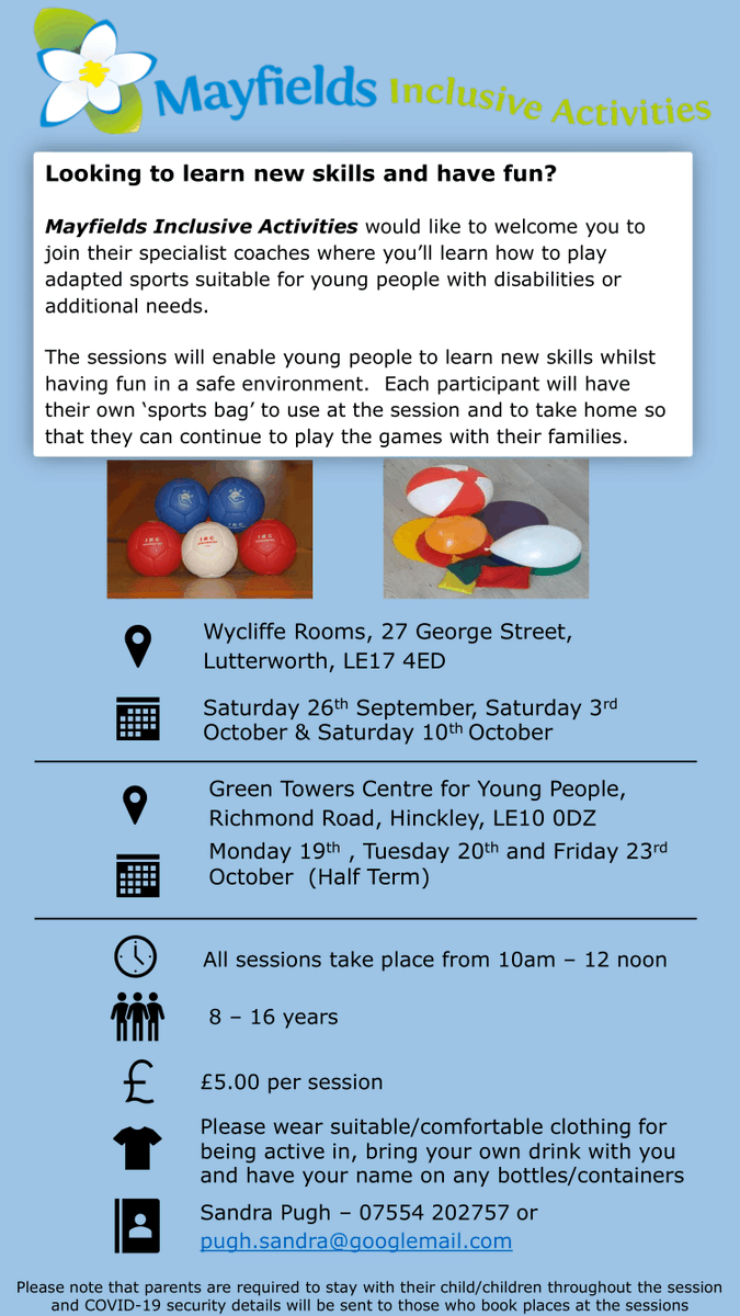lslssp's tweet photo. Check out the range of inclusive activities available with Mayfields #inclusive #PhysicalActivity #Lutterworth #Hinckley https://t.co/5fuVWlfVOW