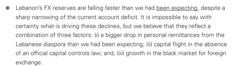 AzarsTweets's tweet photo. From GS report. BDL reserves are falling much faster than expected, and one possible reason is that some people are transferring their money out (at the expense of everyone else who’ll be left facing total loss). -$400 mn/month (expected) vs. -$2 bn/month burn rate (actual). https://t.co/Id8XVEhlvb