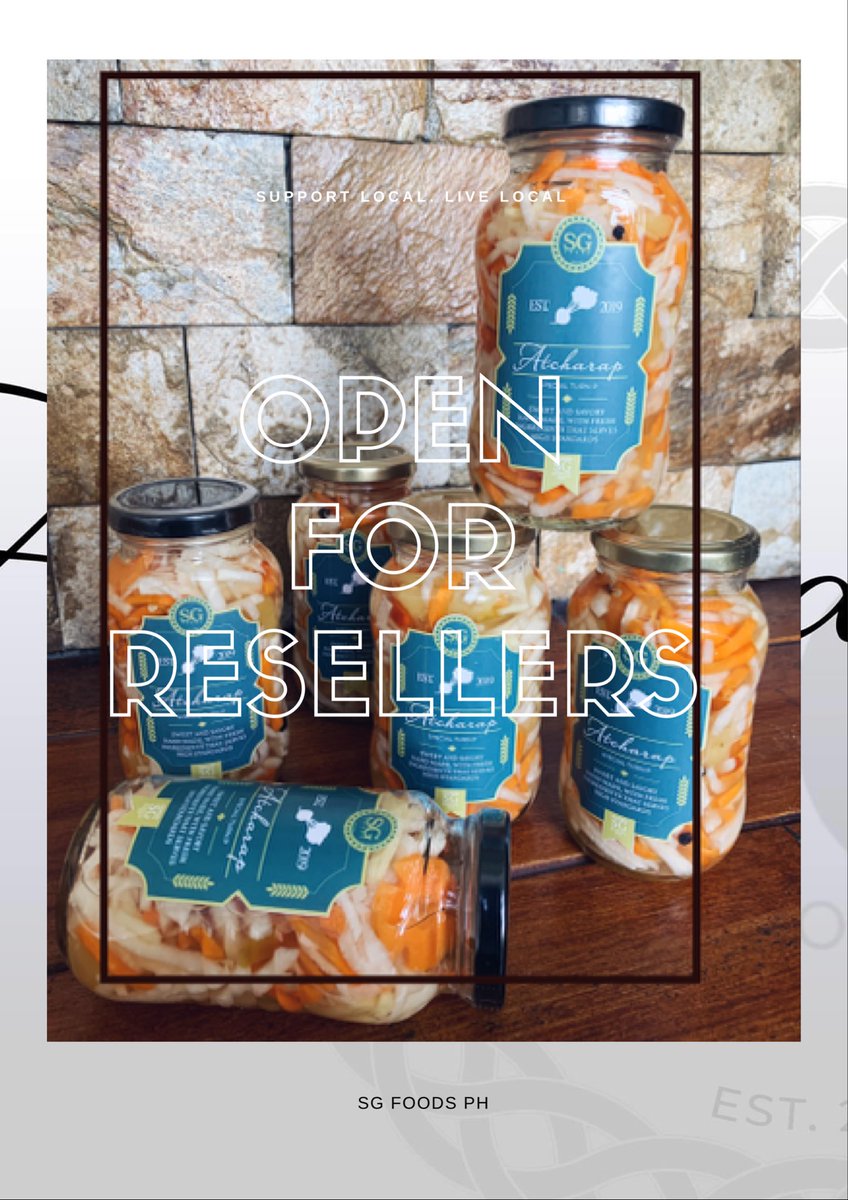 SFoodsph's tweet photo. Thinking of starting your own business? Start your own with just 2400! Yes! You read it right! 

With just 2400 starting capital, you will have 24 jars of atcharap!

Pm us for your inquires!

#Atcharap #sgfoodsph #bermonths ☃️🎄 https://t.co/RF3iucjrWc