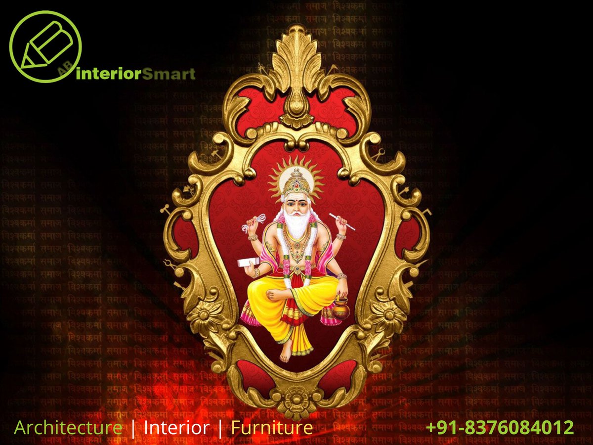 ABInteriorSmart's tweet photo. May #LordVishwakarma - the deity of all #Craftsmen and #Architects endow upon you his #Virtue and #Goodwill. 
#HappyVishwakarmaDay2020
#abinteriorsmart
#homedecor #luxury #design #homeinteriordesign #officedesign #interiordesign  #bestinteriordesigner https://t.co/xtfjehEYQn https://t.co/jeWrRRGd8m