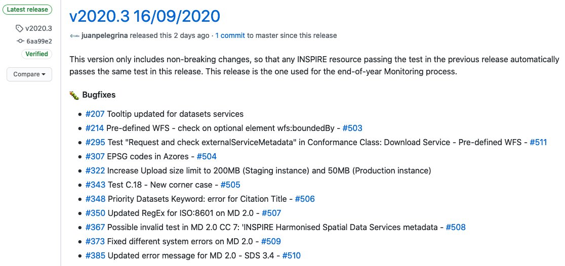 MarcoMinghini's tweet photo. The new release (v2020.3) of the INSPIRE Reference Validator is out 🍍☑️
This version will be used for the upcoming Monitoring & Reporting 2020. It also includes improved instructions for local deployment using Docker.
Changelog: https://t.co/NPgRblNHfH https://t.co/sx8Ap2F6ID