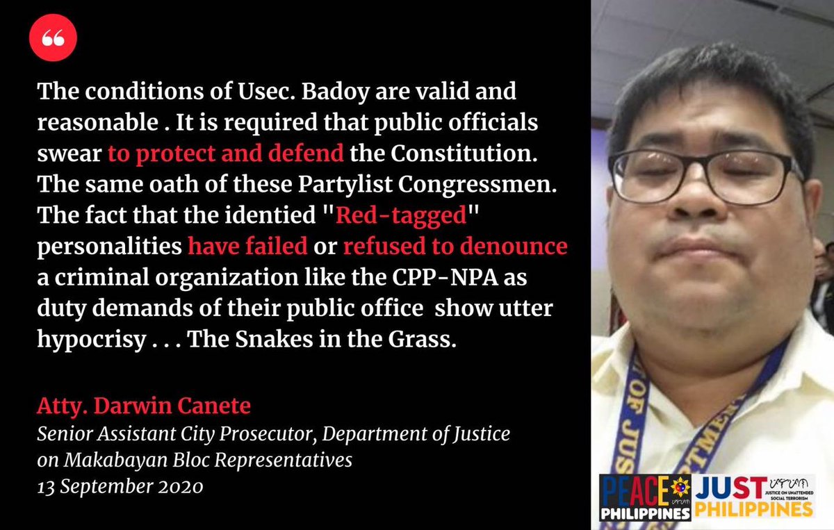 Cloud28Red's tweet photo. DOJ on Usec. Lorraine Badoy.
#supportntfelcac
#DefendBadoy
#junkcppnpandf
#junkmakabayanbloc
#junkterrorists
#MakabayanBlocExposed
#YesToAntiTerrorismLaw
#ElagoResign
#BrosasResign
#ZarateResign
#CastroResign https://t.co/T8UcsGySbt
