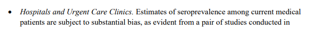 16/n For example, one study in Tokyo that used a CONVENIENCE SAMPLE found that 3.8% of people had had COVID-19 in the sample testedBut a proper randomized sample found just 0.1% - 38 times lower!