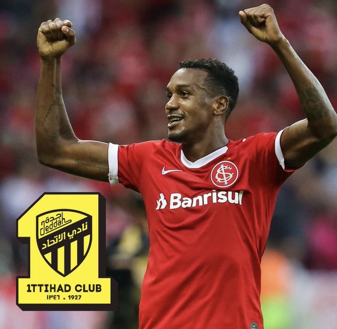 عاجل / #الاتحاد يتفق مع نادي انتر ناسيونال على التعاقد مع لاعب الوسط "ادنيلسىون" ، 