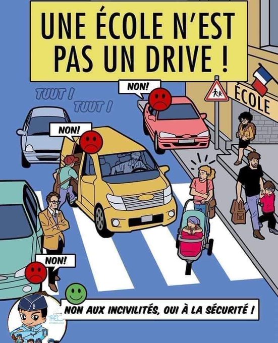 C'est d'ailleurs une question de sécurité publique. Les abords des écoles deviennent trop vite un champ de bataille motorisés entre parents pressés.