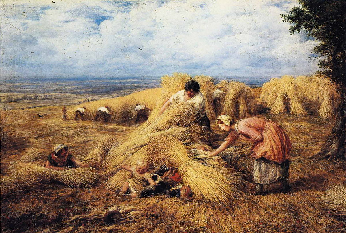 In Ireland it was thought that if the peak of Knockfierna mountain looked blue and distant the harvest would be good. If it looked green and near the harvest would be poor. If a flood occurred in May there would be another flood during harvest time. 

🎨Linnell
 #FolkloreThursday