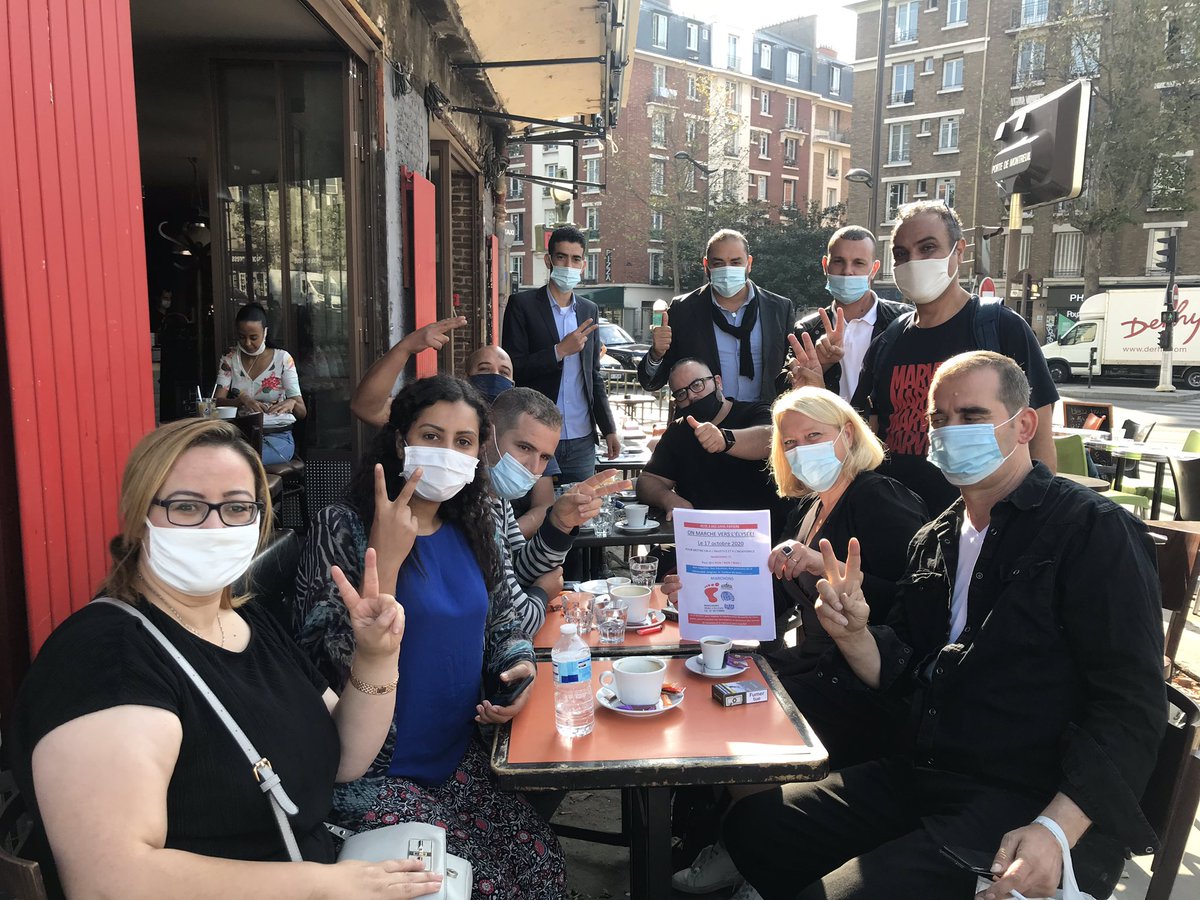 Avec l’association  « Ensemble pour notre régularisation » des personnes sans papiers qui participera à la Marche de solidarité depuis Marseille. Elles/ils sont aides à domicile, techniciens de telecom, éboueur, etc, étaient en 1ère ligne pendant le confinement... Soutenons les !