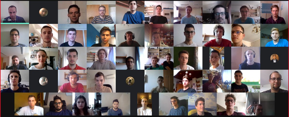 Year 2020 deep learning class has just started online at the Budapest University of Technology and Economics. We have 120+ attendees, only less than half of the class can be displayed in a video chat. :)