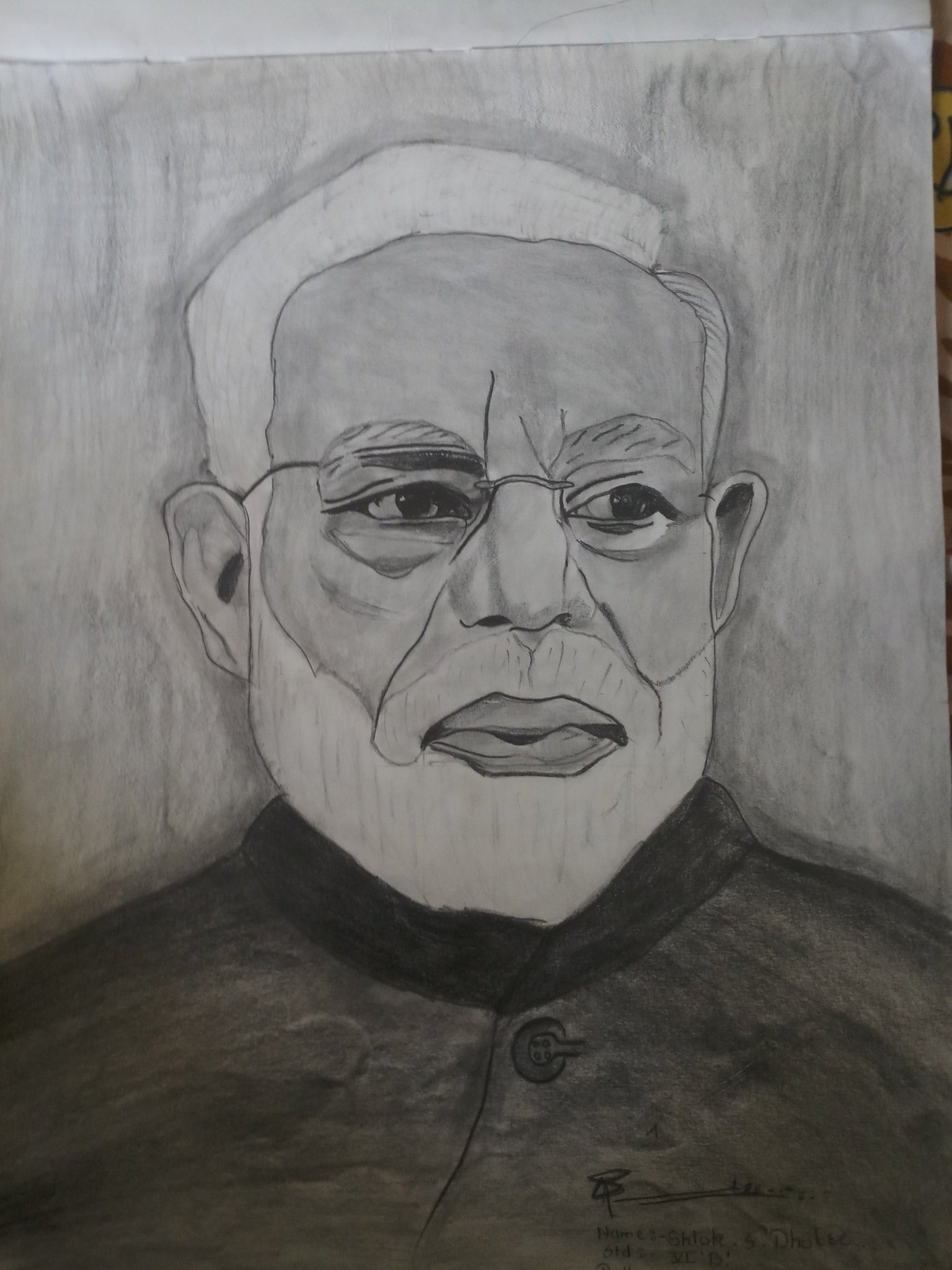 Happy Birthday Ris.Narendra Modi sir
Drawn by Shlok Sanjay Dhotre 7th std,BalShivaji School,Akola,Maharashtra. 