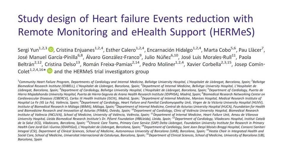 sergi_yun's tweet photo. Study design of Heart failure Events reduction with Remote Monitoring and eHealth Support (HERMeS).
It will assess the efficacy of a TM‐based follow‐up strategy for real‐world ‘vulnerable phase’ HF patients combining telemonitoring and teleintervention.
https://t.co/U1Lq3N8w89 https://t.co/dzxM7V8bLO