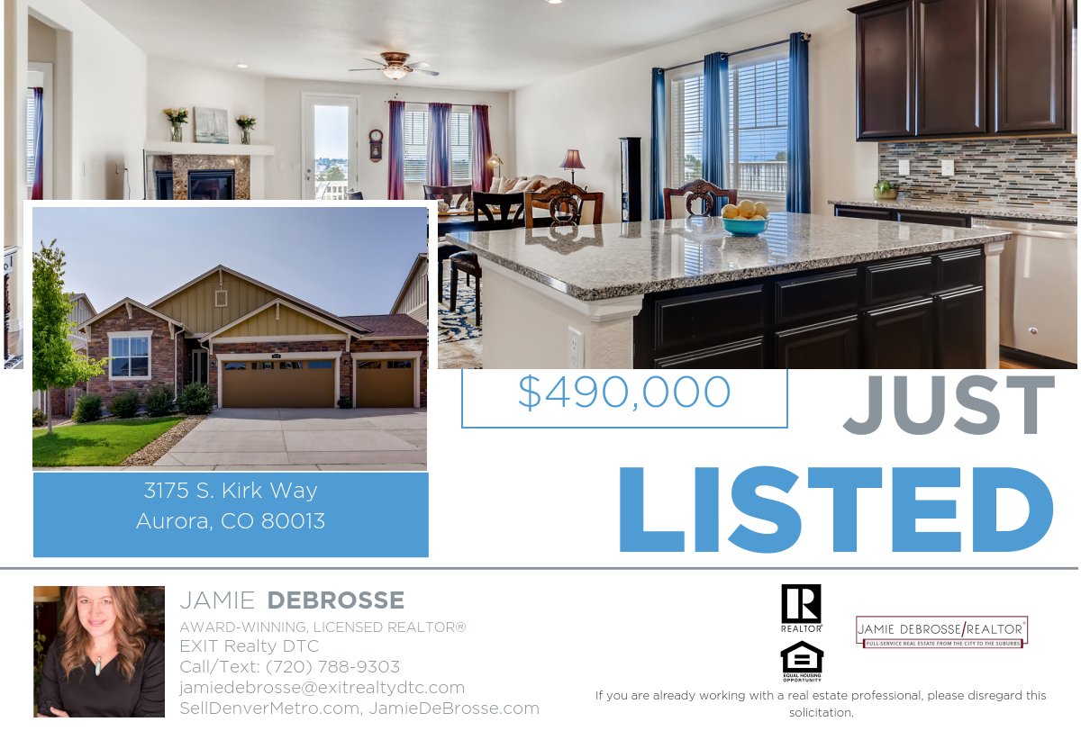 Know someone looking for a nearly new ranch home? Have a friend needing a full walkout basement? Are you looking to get into the hot Conservatory neighborhood? This is the stuff that lucky days are made of! JUST LISTED.   #COHomes #Jamiedebrosserealtor #auroragov #aurorak12