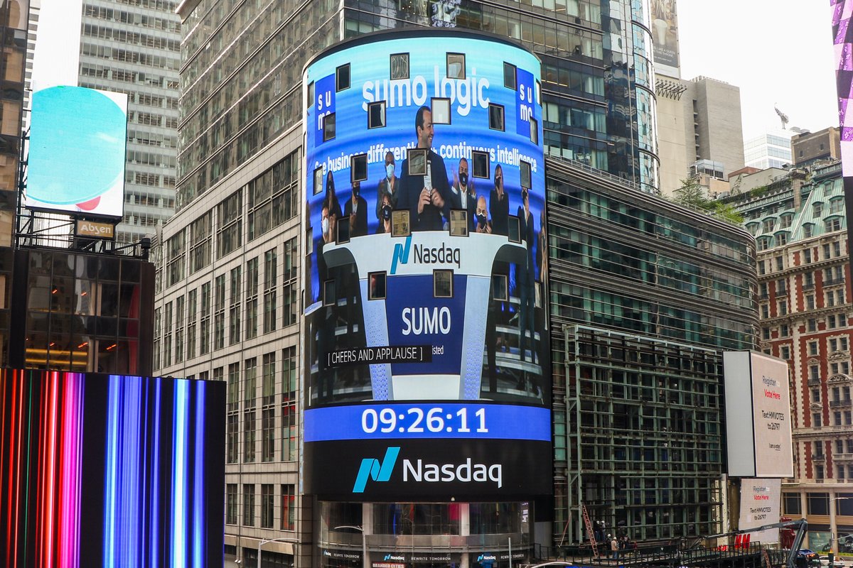 SumoLogic's tweet image. #NEWS: What a day! Sumo Logic went public this morning. Congrats to all on this amazing company milestone. #SumoLogicIPO #TechIPO @NASDAQ
