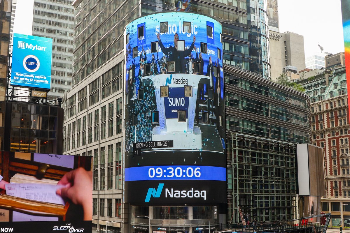 SumoLogic's tweet image. #NEWS: What a day! Sumo Logic went public this morning. Congrats to all on this amazing company milestone. #SumoLogicIPO #TechIPO @NASDAQ