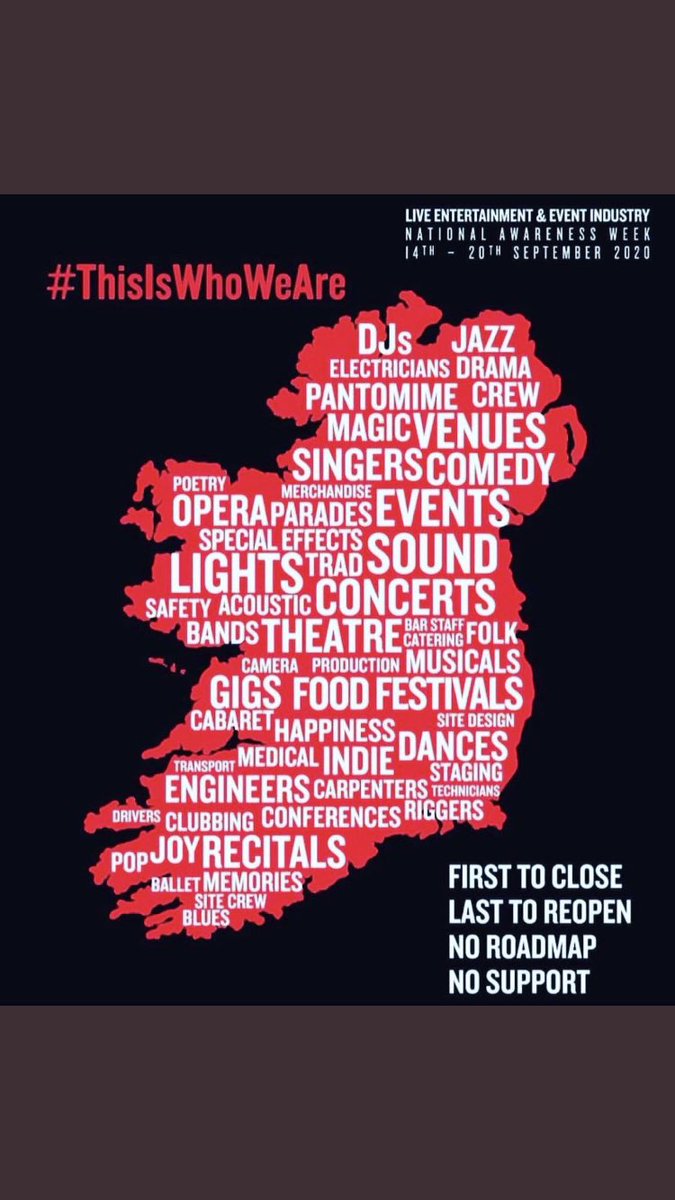 Please support our huge family of 35,000 people in the music industry!  ❤️ #thisiswhoweare #irishevents #eventsireland #savethearts #wewanttogobacktowork 😢💔