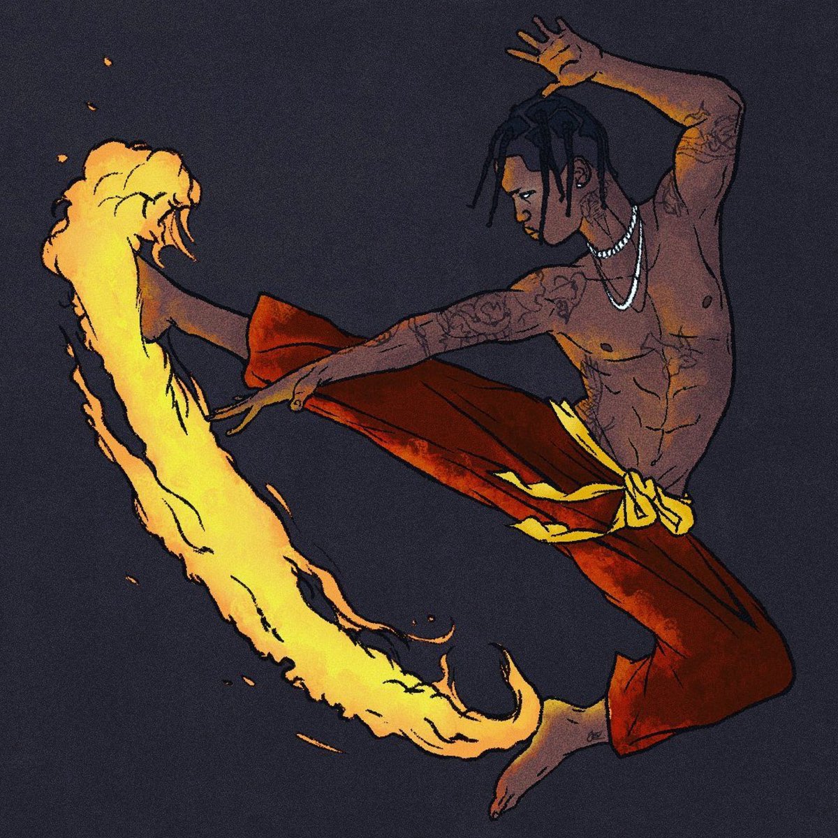 Uzi the Drip Bender, Tyler the Earth Bender and La Flame the Fire Bender 

🎨￼: <a href="/jatuur/">jatuur</a>