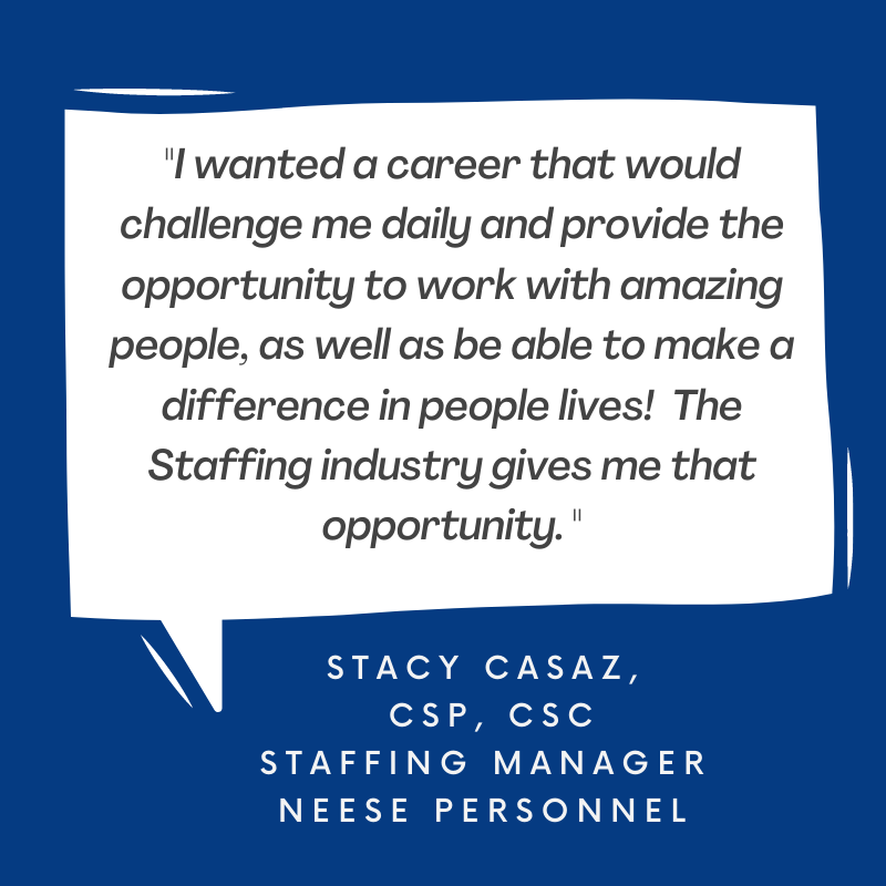 workwithneese's tweet photo. In continuation of #NationalStaffingEmployeeWeek, we asked our own @StacyCasaz , "What do you enjoy most about working in the staffing industry?

#workwithneese #staffing #hiring #okcjobs https://t.co/9U4Ow1DWrb