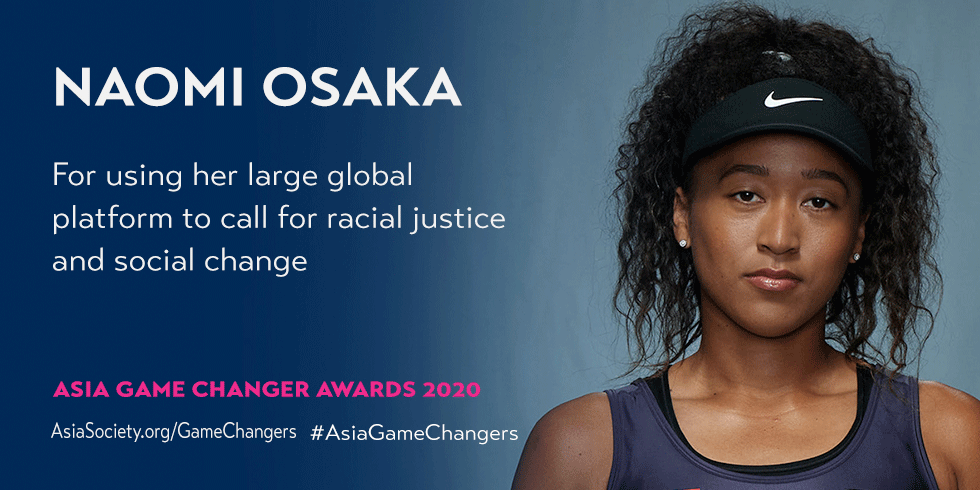 The newly minted 2020 US Open champ  @NaomiOsaka is not only a trailblazing tennis star, but the barrier-breaking athlete is also an outspoken and inspiring advocate for racial justice around the world. Learn more about our 2020  #AsiaGameChangers honoree:  https://trib.al/6R3coqe 
