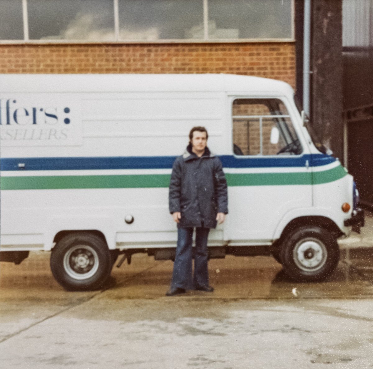 #TBT 1973, Fred Feast with the Heffers delivery van! #heffersofcambridge #realbookshops #localhistory