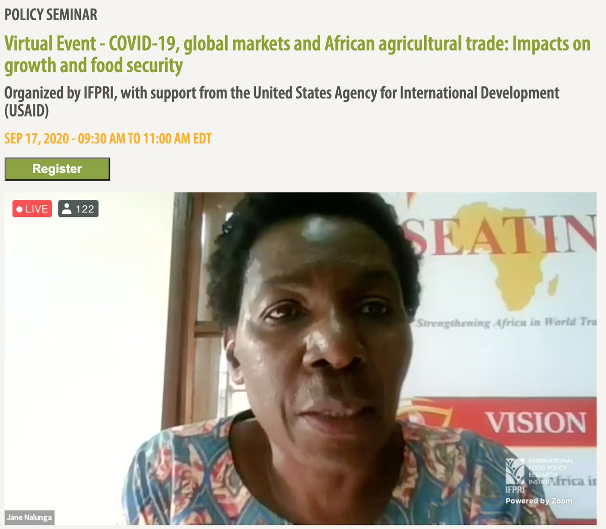 @USAID @SEATINIUGANDA @JoeGlauber1 @Jo_Swinnen @USAIDAfrica @USAIDGH @CGIAR @CGIARnutrition In Uganda under COVID-19, urban poor could not access food, small scale producers could not access inputs because of increased costs. The governent put in place measures to distribute food to the urban poor, but small scale producers never benefited – Jane Nalunga @SEATINIUGANDA https://t.co/9TUpeTybEH
