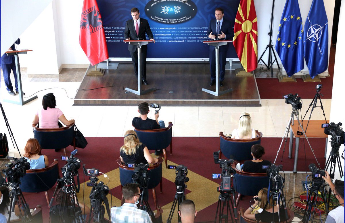 Bujar_O's tweet photo. #Albania is one of our closest friends and allies and working together we can assure prosperity, stability, security and the European perspective of the Region. I congratulated my colleague @CakajGent for Albania's 2020 @OSCE Chairmanship and wished him a productive year. https://t.co/6PoP25QtUD