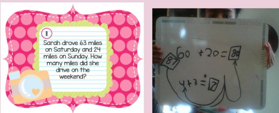 I love still seeing student thinking within E-Learning! Whiteboards and Chromebook cameras are so useful. #203unites #wemakeadifference