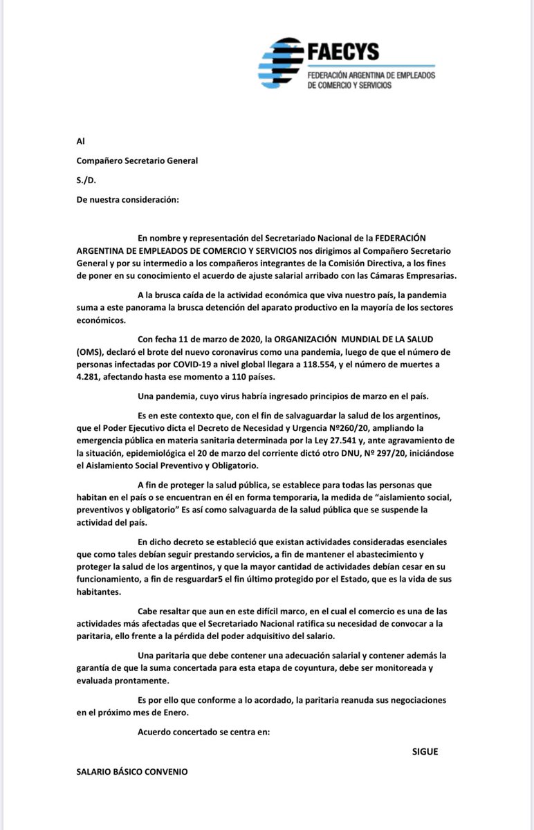 FAECYS Cuenta Oficial tweet media