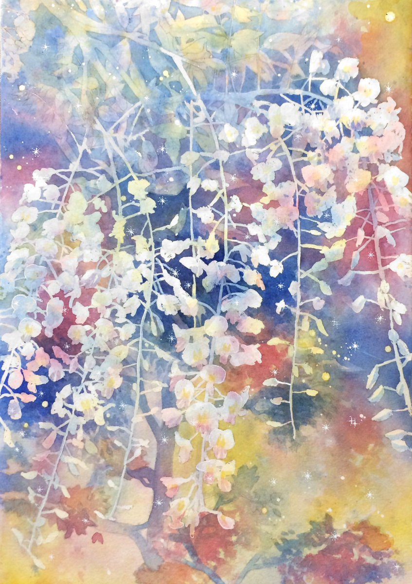 綿飴 アクリルガッシュのみで描いた作品です しかも どれも三色縛り めっちゃ楽しいですよ これは1冊目の画集に載っています ターナーアクリルガッシュ