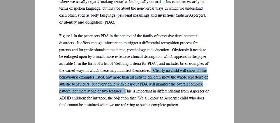 Newson accepted that CYP can transition between autism subtypes, including INTO PDA. Also, that not all PDA diagnostic traits were required for a PDA diagnosis. https://adc.bmj.com/content/archdischild/88/7/595.full.pdf?with-ds=yes