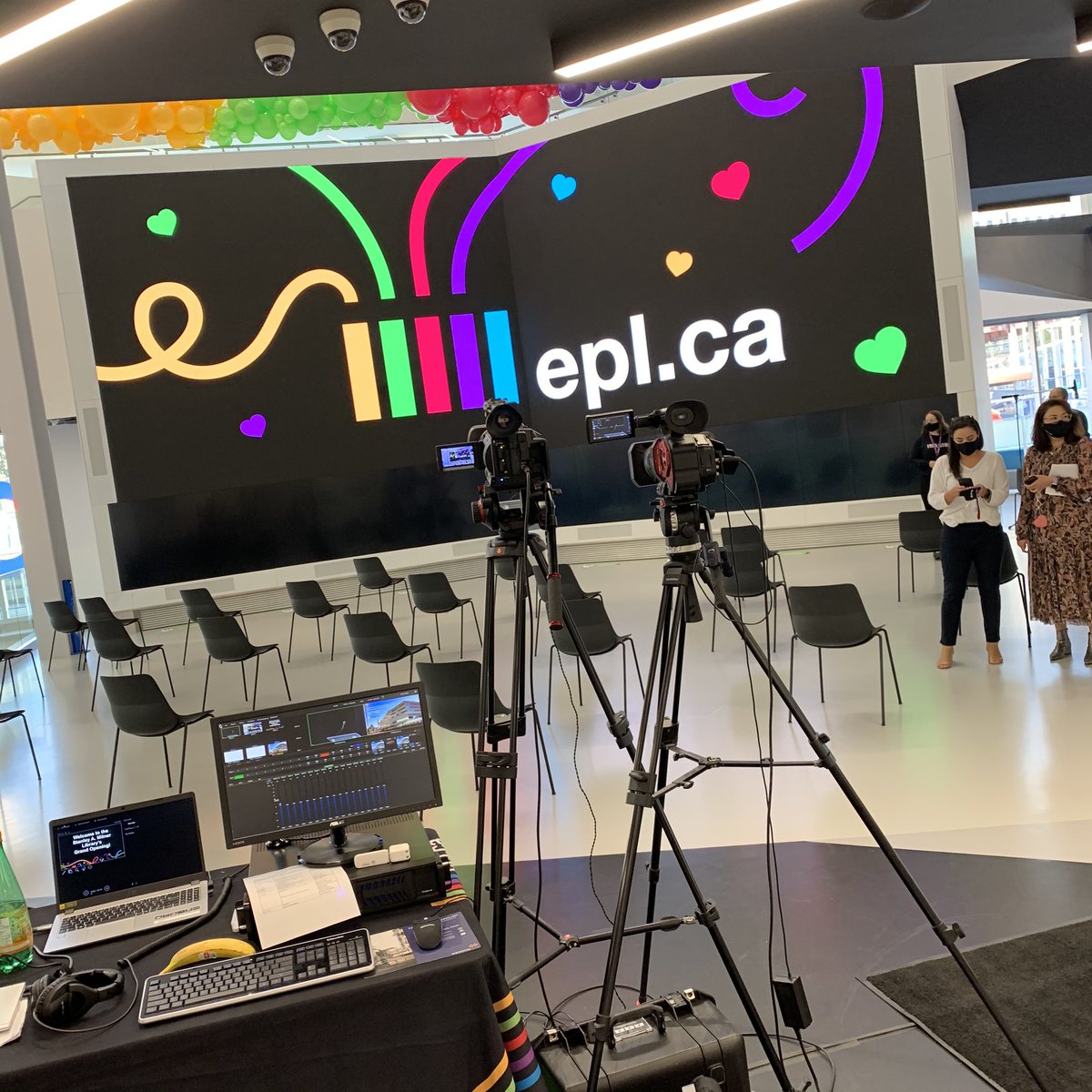 asquaredtv's tweet image. Ready to stream the big launch of the new @EPLdotCA Milner Library in downtown #yeg this morning. #videoproduction #livewebcasting #asquaredtv #livestreaming