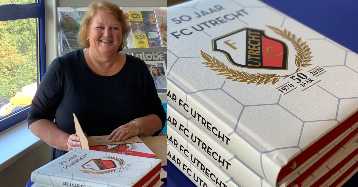 FC Utrecht supporters opgelet! Vandaag gaan ruim 1000 boeken over het vijftigjarige bestaan van deze voetbalclub bij ons de deur uit. Bedankt #Edicola voor deze bijzondere taak!  #FC Utrecht #Fan van FC utrecht p6e.nl/_06P