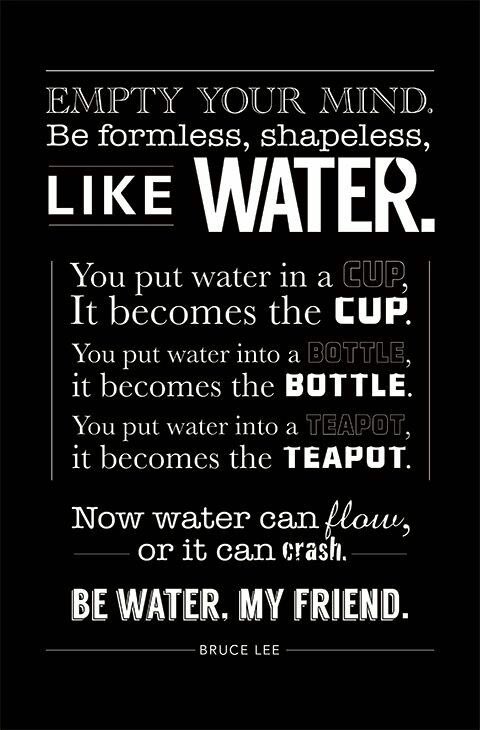 Be like water. God wants us to be like water.There is so much to this. Ponder these thoughts with me. 1/