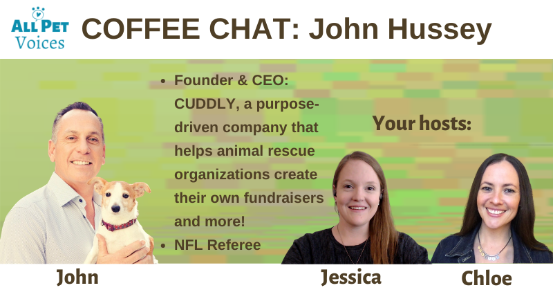In about 20 minutes we are welcoming CUDDLY Founder &amp; CEO John Hussey to COFFEE Chats. CUDDLY provides fundraising and marketing services to 501c3 rescues/shelters for FREE! Join us to learn more and get the early info on #MyUnspokenPet! <a href="/welovecuddly/">CUDDLY</a> #dogs #cats