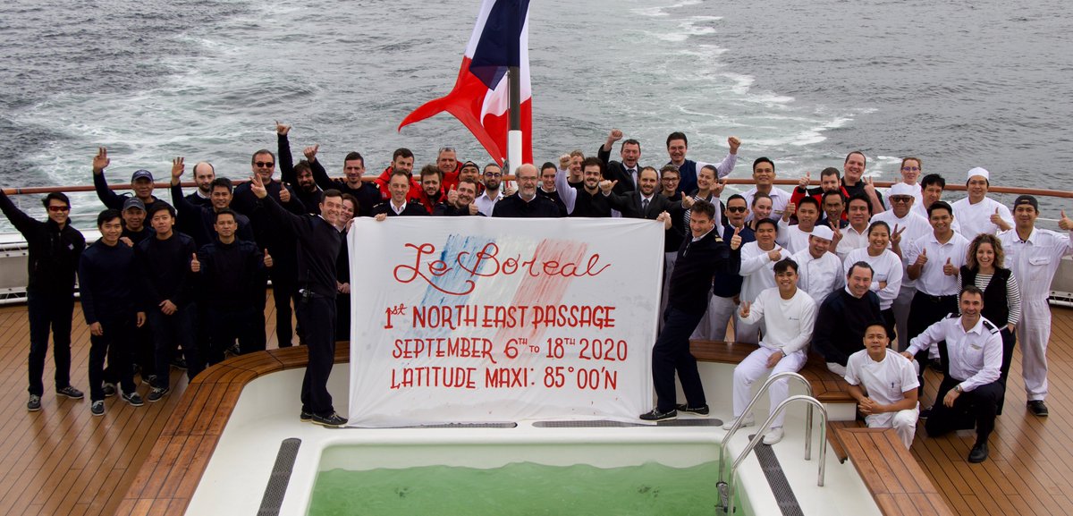 Cette nuit, et au cours de son positionnement, #LeBoréal, navire @Cie_ponant doublement certifié « Clean Ship » et « Glace 1C », a franchi avec succès le Passage du Nord-Est ! 🎉 Une grande première pour un navire de croisière français 🇫🇷
#PONANT #croisière #croisièredeluxe