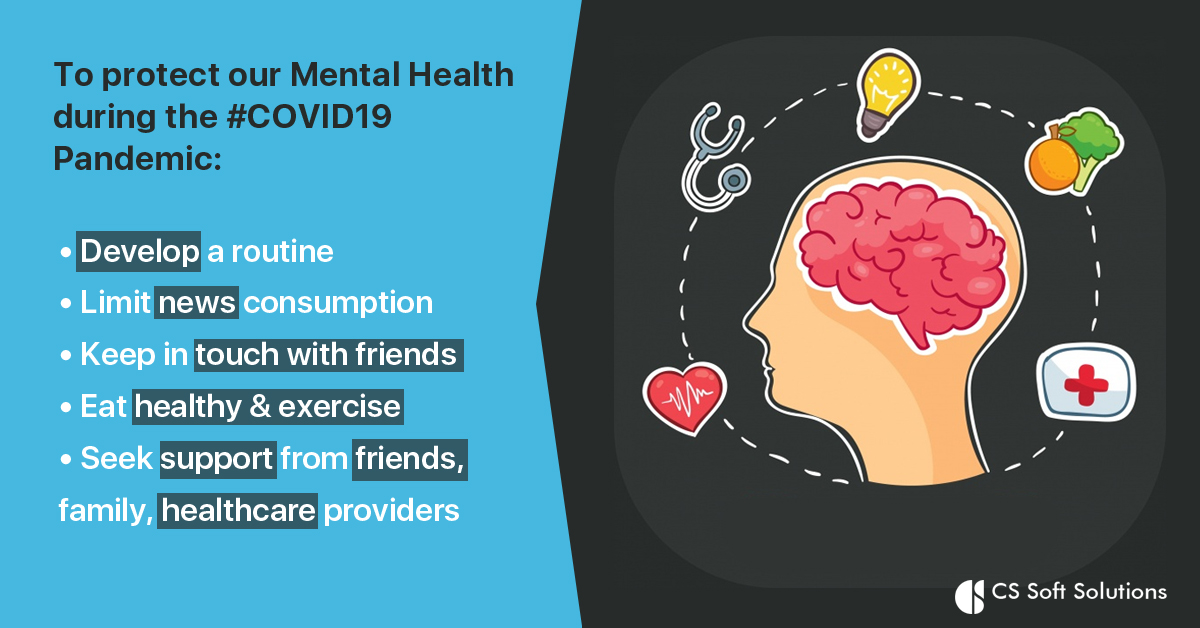 CSSoftSolution3's tweet photo. #ThursdayTopic - During the times of the Covid-19 pandemic, Mental health should always be on top priority.
Isolation periods may lead to different mental issues that further can take the form of depression.
Here are a few tips below
#cssoftsolutions #Mentalhealth #covid19 https://t.co/ApAstBxEUg