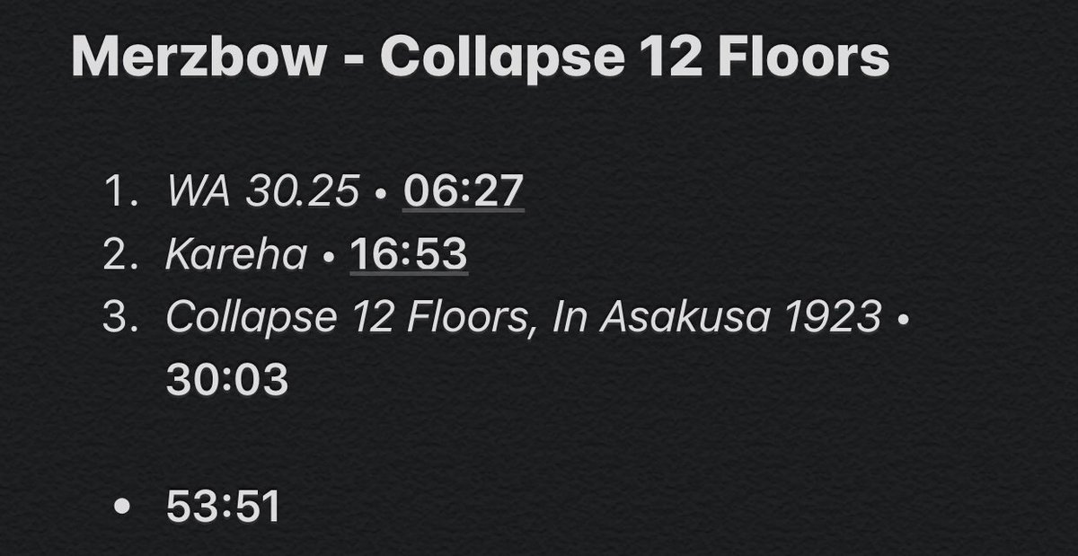 25/107: Collapse 12 FloorsA minimalistic project with a good atmosphere, some samples are nice (especially in Kareha). I think the cover looks exactly like the album. It sounds industrial, raw but in a reduced dimension. Was a little bit disappointed by title track tho.