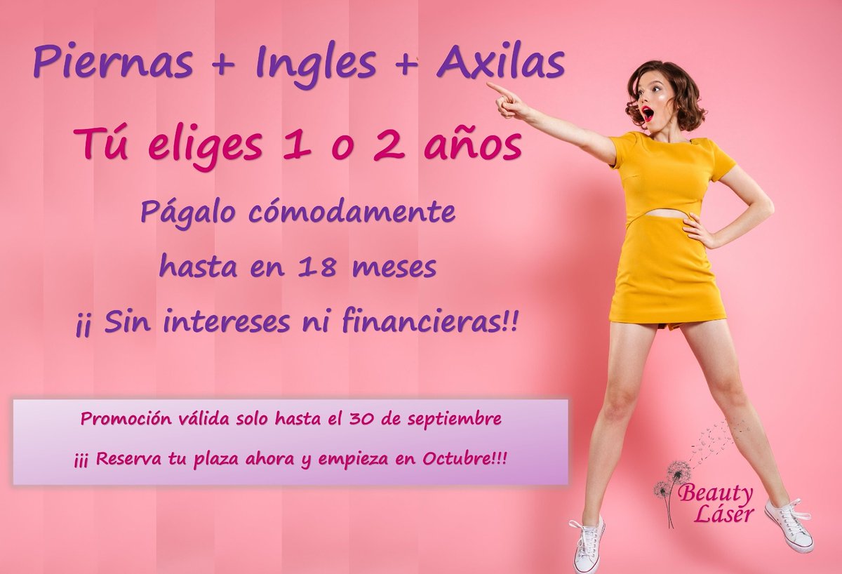 Beauty_laser_'s tweet photo. ¿Vas a seguir toda la vida con cera, cuchilla y otros métodos que irritan tu piel?😢
Ahora tu eliges, sesiones ilimitadas durante 1 o 2 años!😍
Además puedes pagarlo hasta en 18 meses sin intereses ni financieras!😱 https://t.co/UdXp3EGbtt